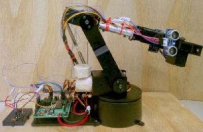 The robotic arm used as an output device for our BCI.