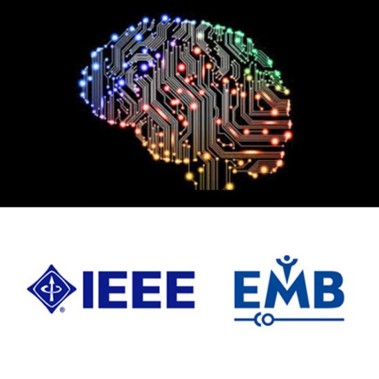 IEEE logo with brain design